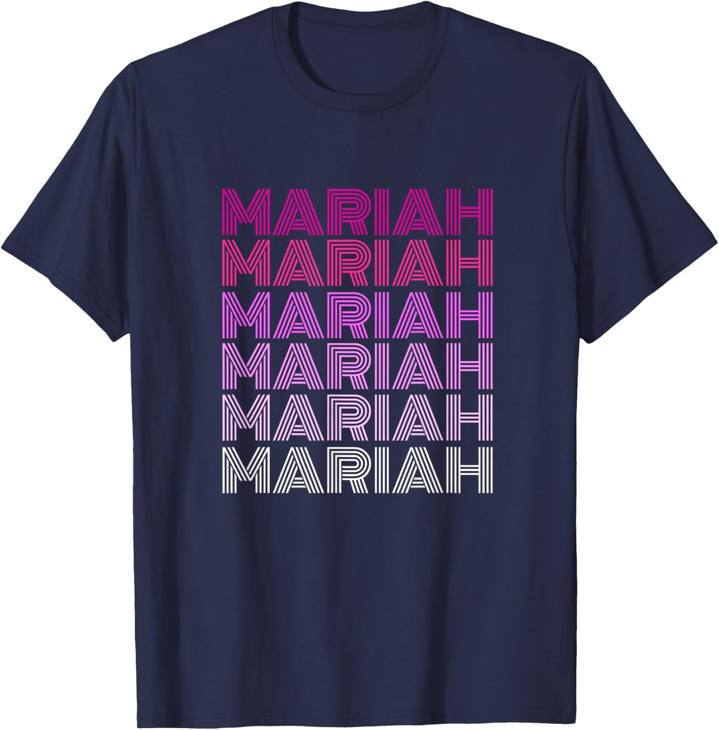 Retro Style Mariah Pink Ombre T-Shirt - T-Shirt | Navy