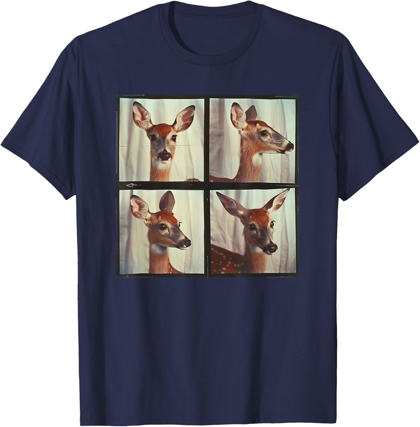 Whitetail Deer Beautiful Animal Photobooth Fawn Deer Lover T-Shirt - T-Shirt | Navy