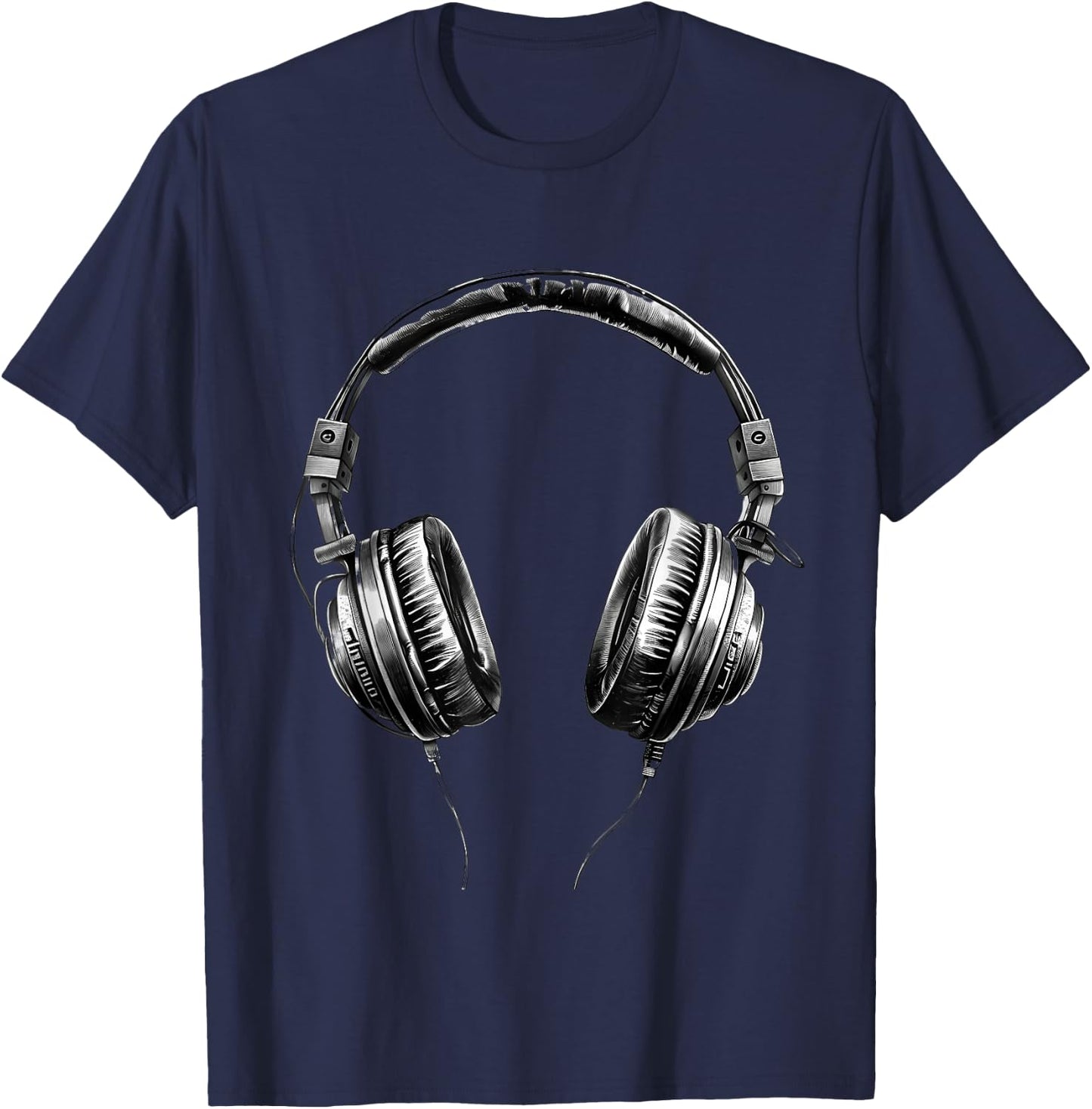 Headphones Music DJ Headphone Lover Music Headphones House T-Shirt - T-Shirt | Navy