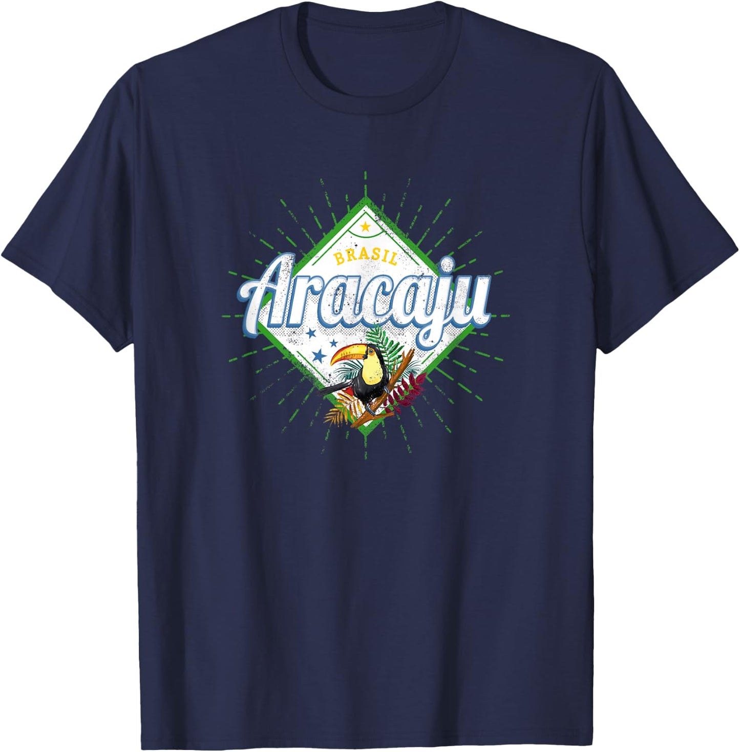 Aracaju Sergipe Brazil Retro Toucan Vintage Holiday Souvenir T-Shirt - T-Shirt | Navy