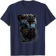 Panther Colourful Artwork Portrait Motif Panther Lover T-Shirt - T-Shirt | Navy