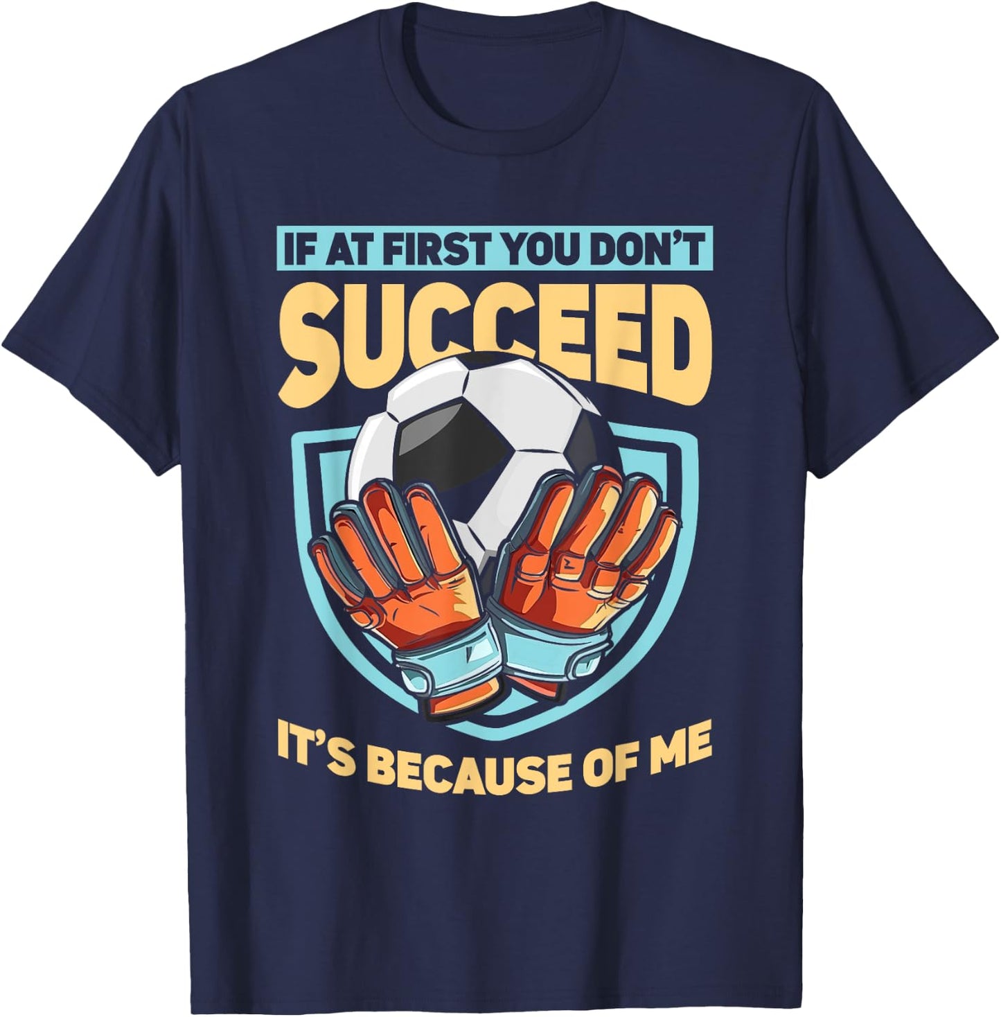 Kids Goaltender Defender Goalkeeper Soccer Goalie Goal T-Shirt - T-Shirt | Navy