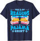 Pajama Book Lover | This Is My Reading Pajama Book T-Shirt - T-Shirt | Navy
