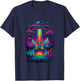 EDM Alien DJ Rave Party UFO House Techno Music T-Shirt - T-Shirt | Navy