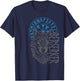 Berserker & Viking Compass - Nordic Wolf Design T-Shirt - T-Shirt | Navy