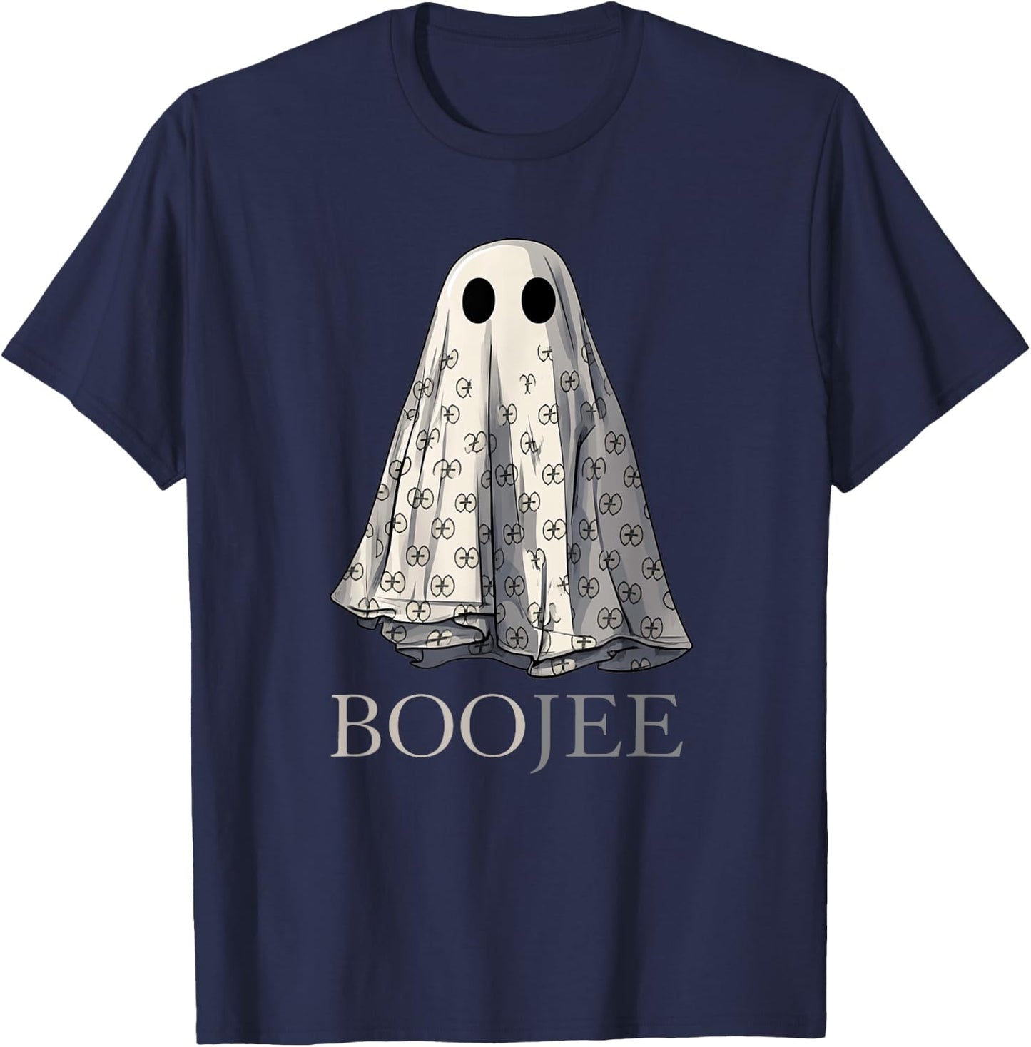 Boo Jee Ghost | Boujee Halloween Costume Trick Or Treat T-Shirt - T-Shirt | Navy