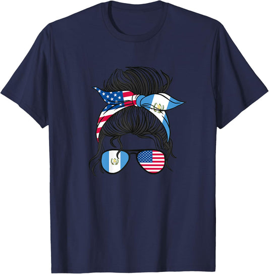 American guatemalan Girl T-Shirt - T-Shirt | Navy