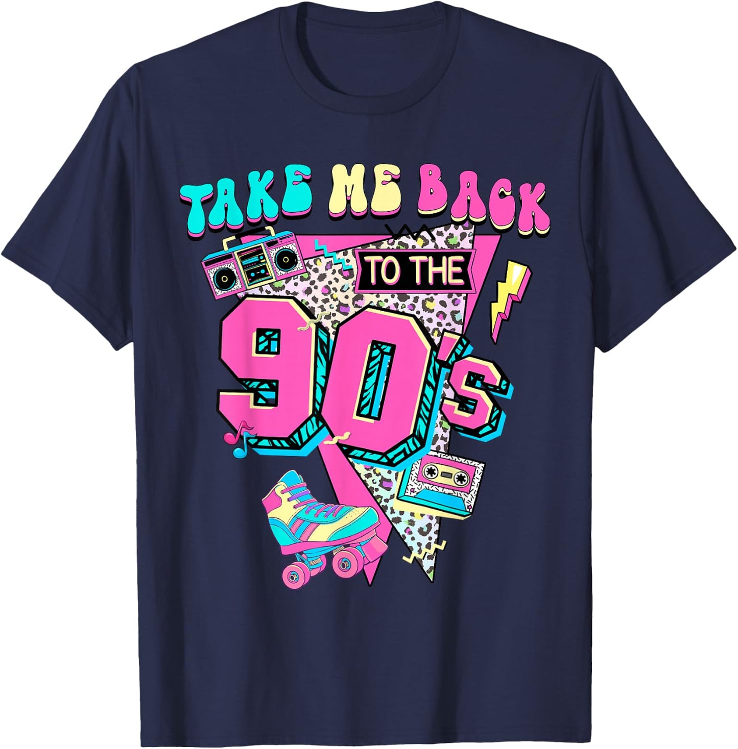 Take Me Back To The 90's Gen X Baby Boomers Vintage 1990's T-Shirt - T-Shirt | Navy