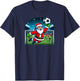 Goalkeeper Soccer Santa Christmas Xmas T-Shirt - T-Shirt | Navy