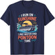 I Run On Sunshine Lake Water and Pontoon Time Pontoon Boat T-Shirt - T-Shirt | Navy