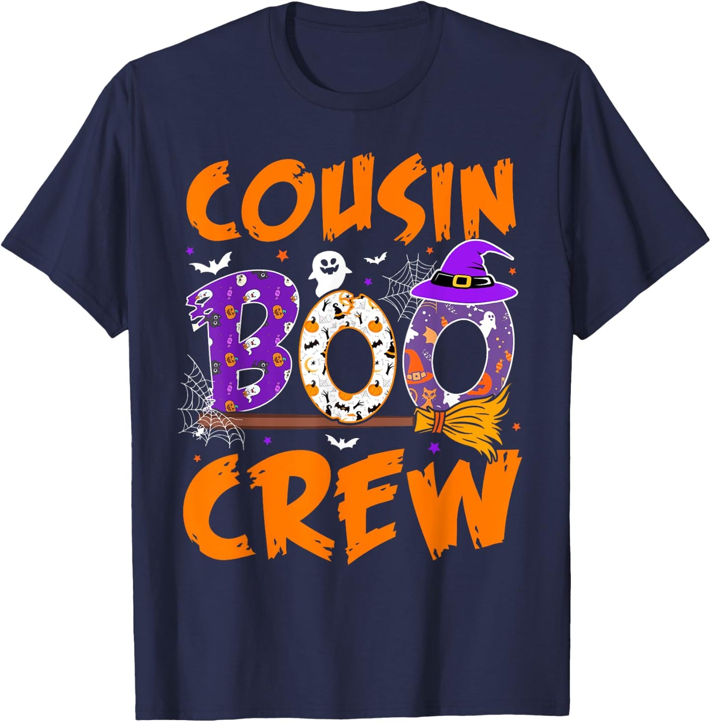 Cousin Boo Crew Funny Ghost Halloween Spooky Costume Kids T-Shirt - T-Shirt | Navy