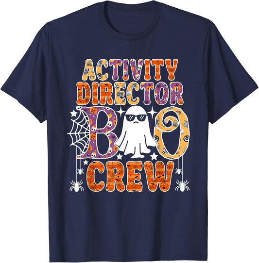 Activity Director Boo Crew Funny Halloween Costume T-Shirt - T-Shirt | Navy