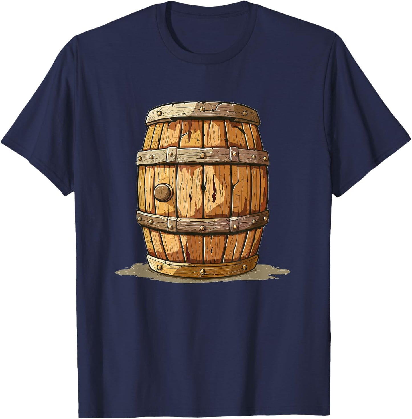 Cool big wooden Barrel T-Shirt - T-Shirt | Navy