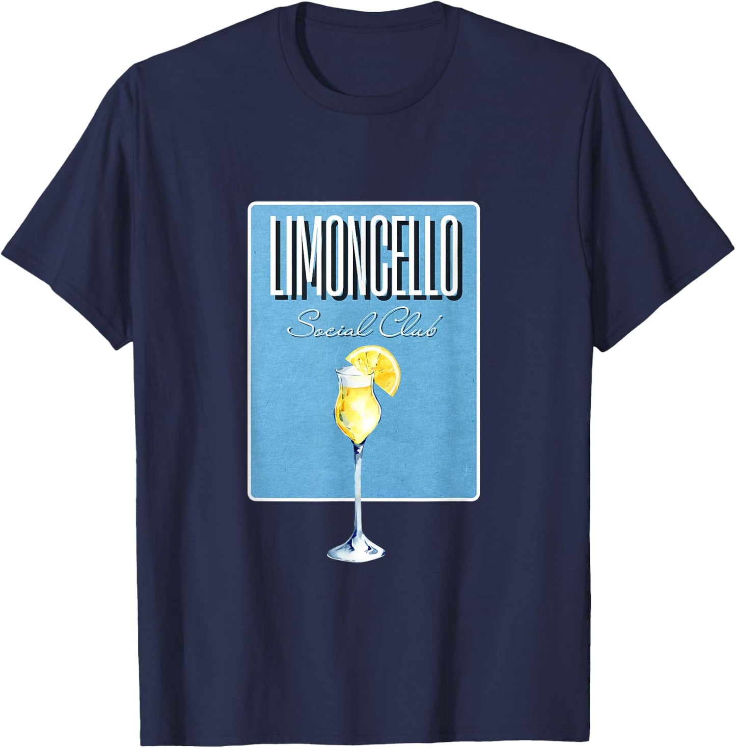 Limoncello Social Club I Lemon Lemon Italy Cocktail T-Shirt - T-Shirt | Navy