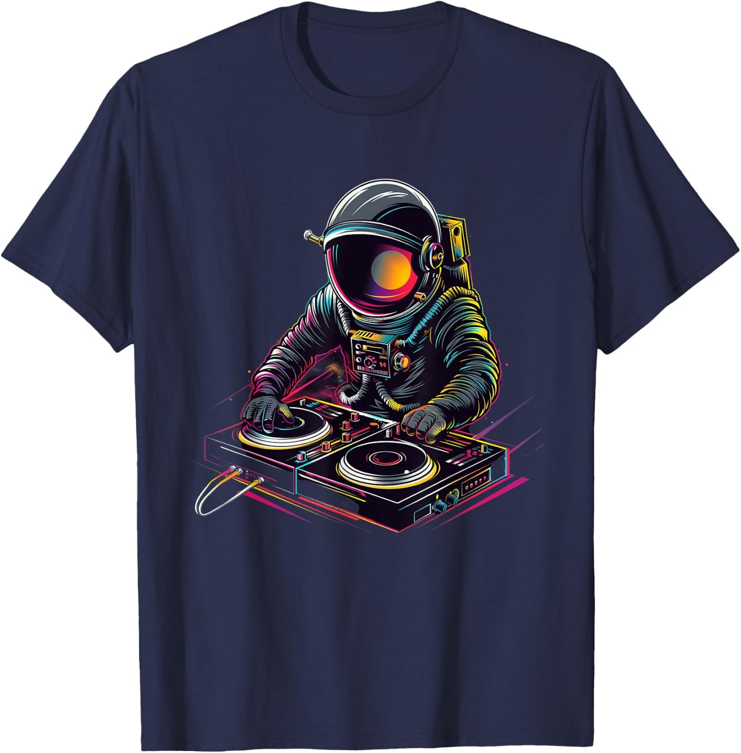 Astronaut DJ. Astronaut DJ-ing in space T-Shirt - T-Shirt | Navy