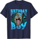 Jurassic World Birthday Boy Roaring Velociraptor Blue Logo T-Shirt - T-Shirt | Navy