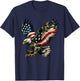 Eagle Patriotic Camo American Flag USA Camouflage USA Flag T-Shirt - T-Shirt | Navy