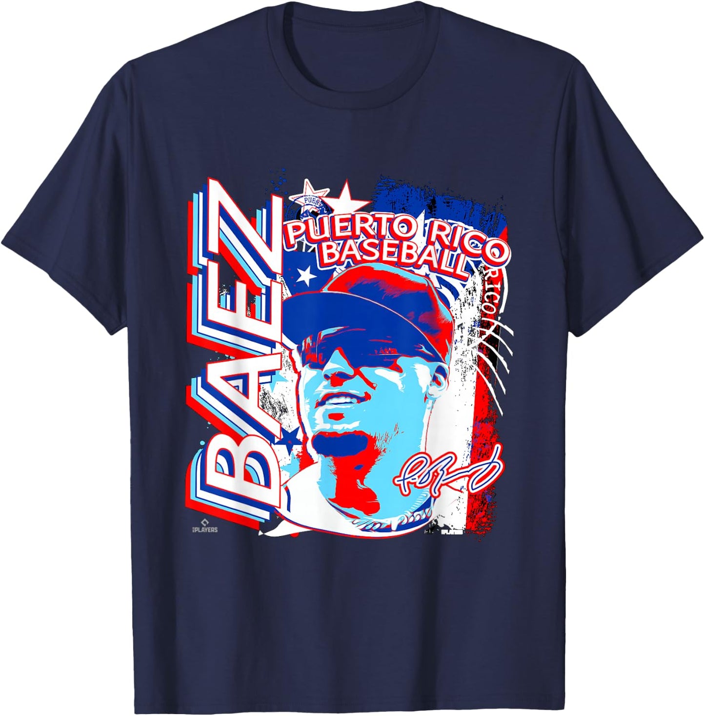 Javier Baez International Baseball Puerto Rico MLBPA T-Shirt - T-Shirt | Navy
