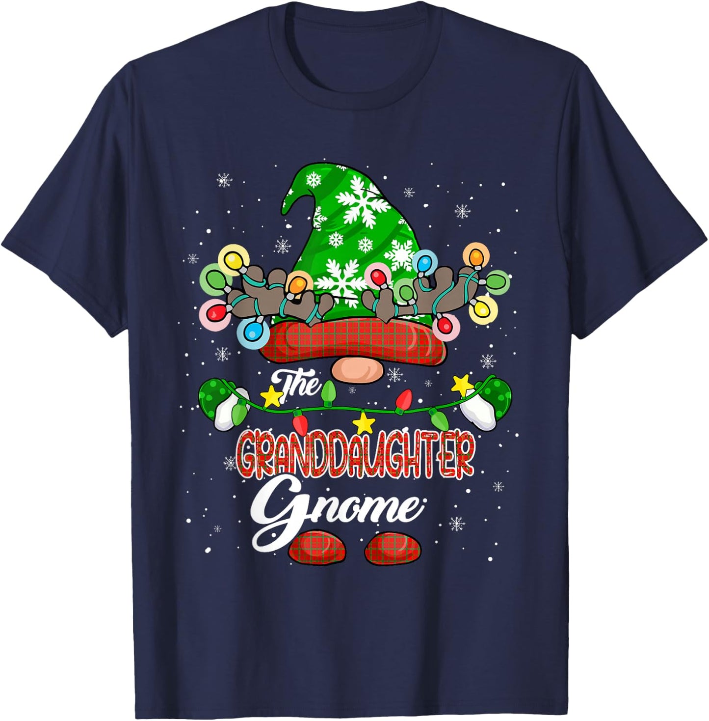 The Granddaughter Gnome Christmas Gnome Costume Family Kids T-Shirt - T-Shirt | Navy