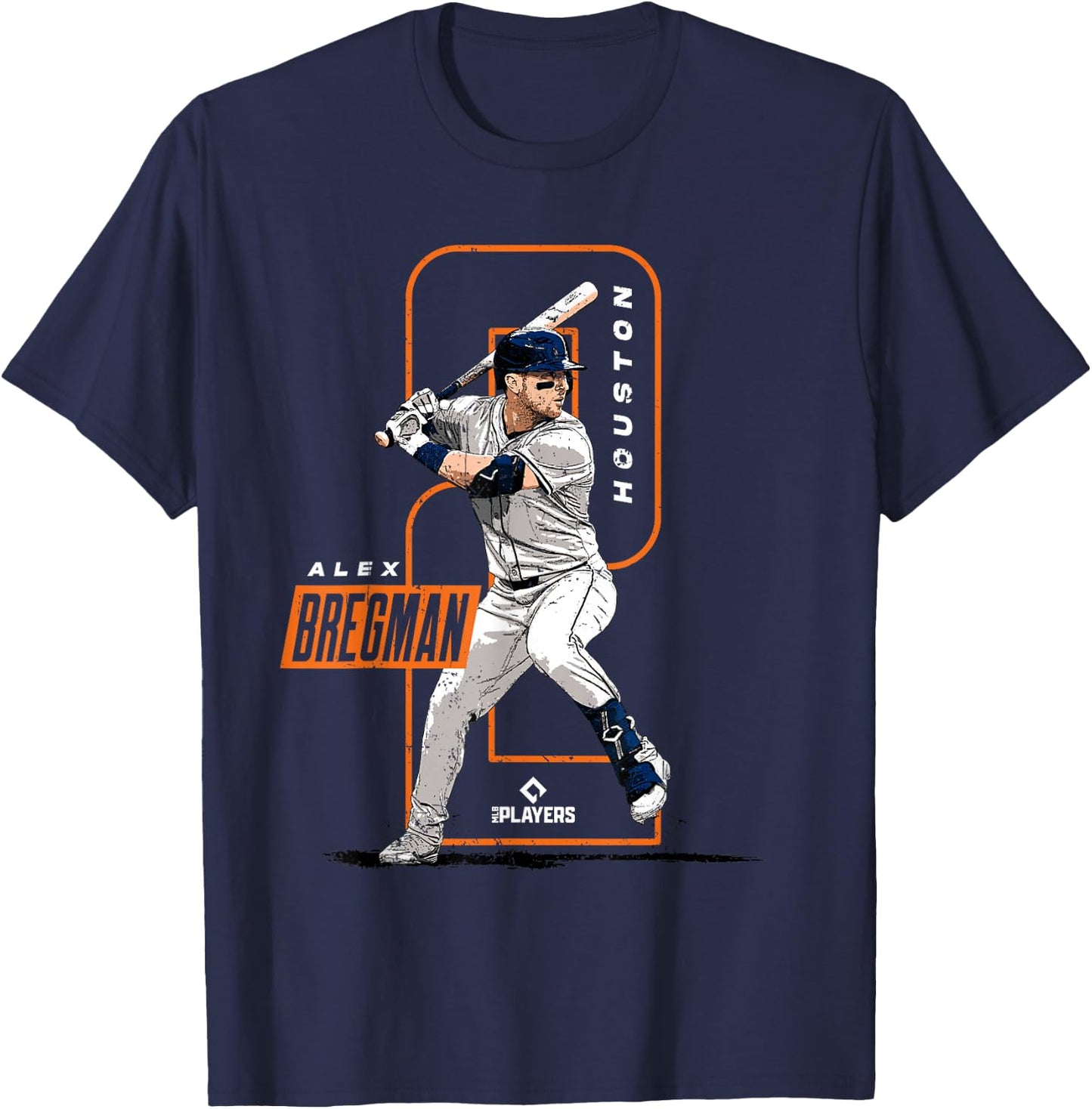 Alex Bregman | Houston Baseball MLB Players | MLBBRE4061 T-Shirt - T-Shirt | Navy