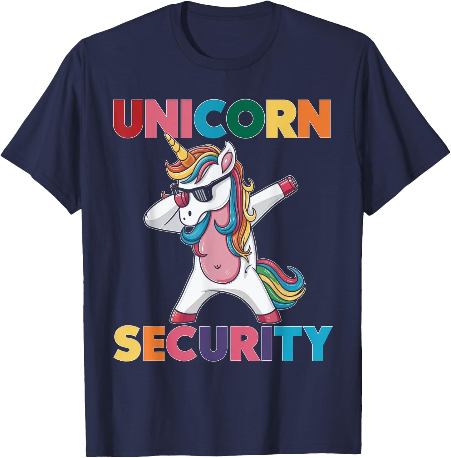 Unicorn Security Unicorn Funny Magical Mythical Charm T-Shirt - T-Shirt | Navy