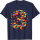 3 Year Old Blocks Building Master Builder 3th Birthday Boy T-Shirt - T-Shirt | Navy