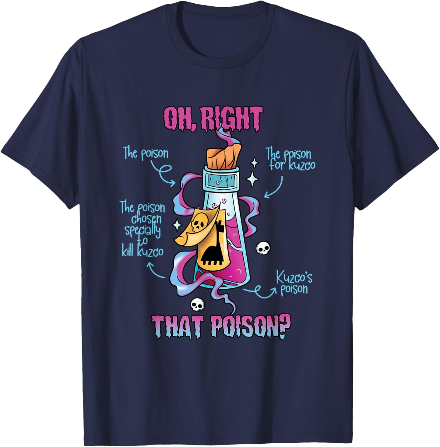 Vintage Funny Drink Me Oh Right That Poison-Llama Halloween T-Shirt - T-Shirt | Navy