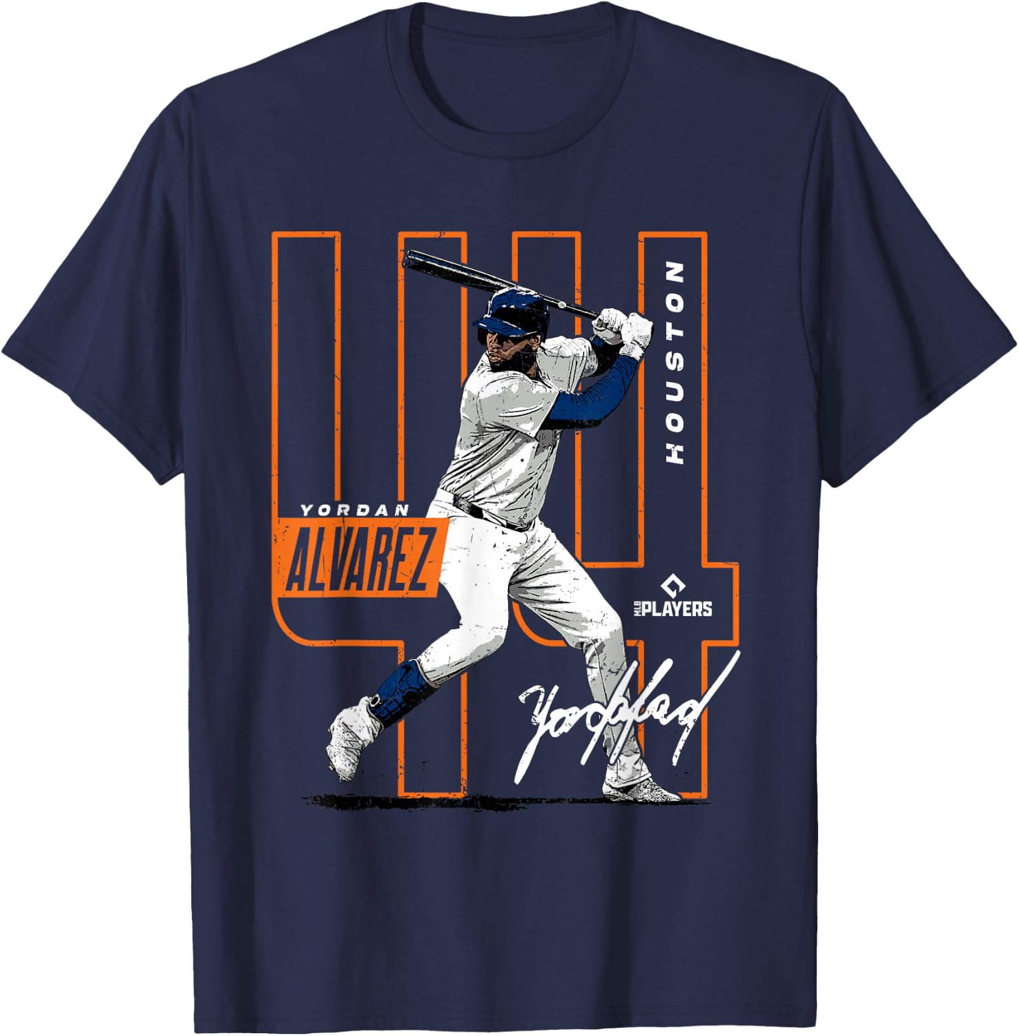 Yordan Alvarez | Houston Baseball MLB Players | MLBALV4049-S T-Shirt - T-Shirt | Navy