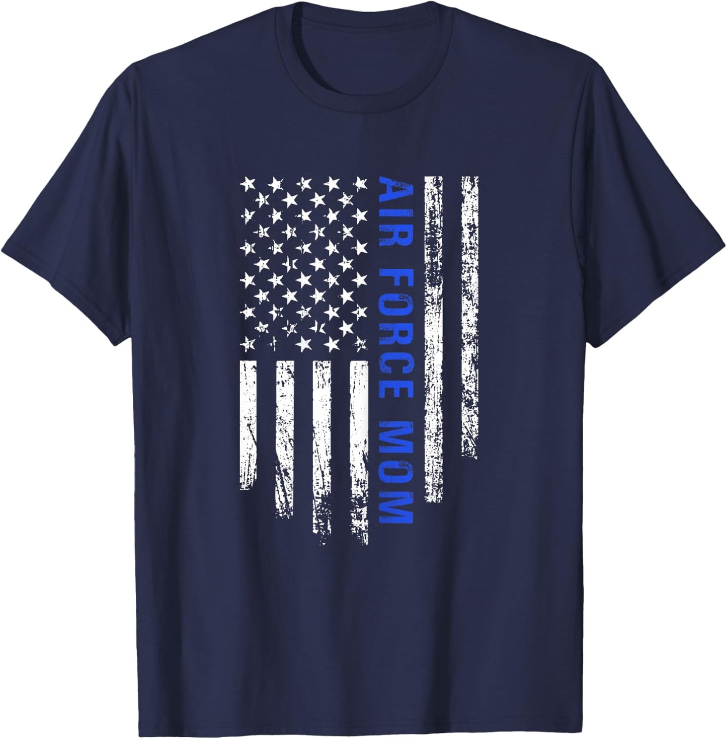 Air Force Mom Patriotic American Flag T-Shirt - T-Shirt | Navy