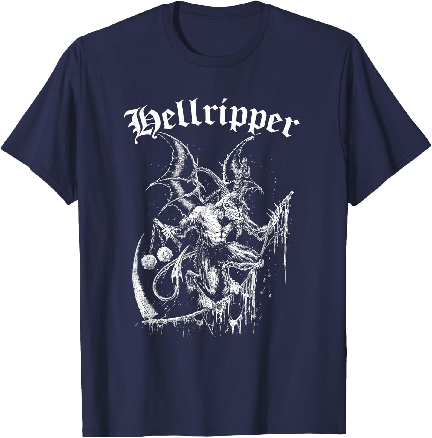 Hellripper - Riddick Reaper T-Shirt - T-Shirt | Navy