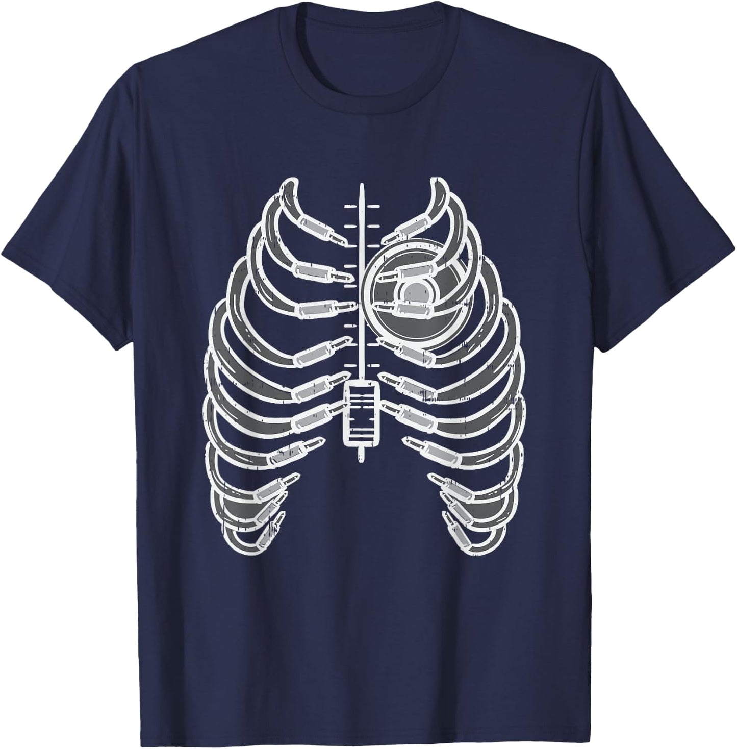 Sound Engineer Rib Cage for Audio Engineer T-Shirt - T-Shirt | Navy