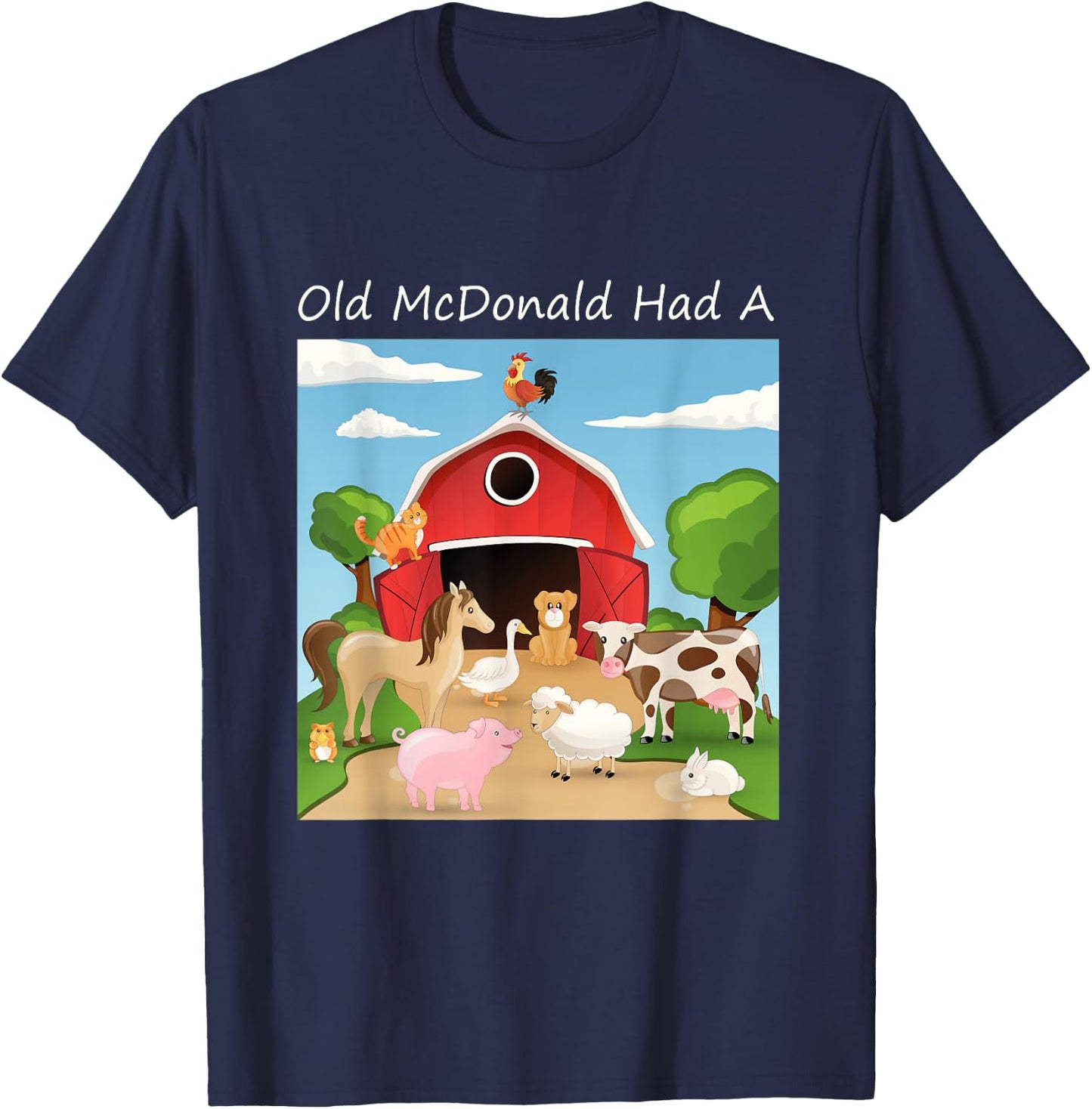 "Old McDonald had a Farm" for Farmers T-Shirt - T-Shirt | Navy