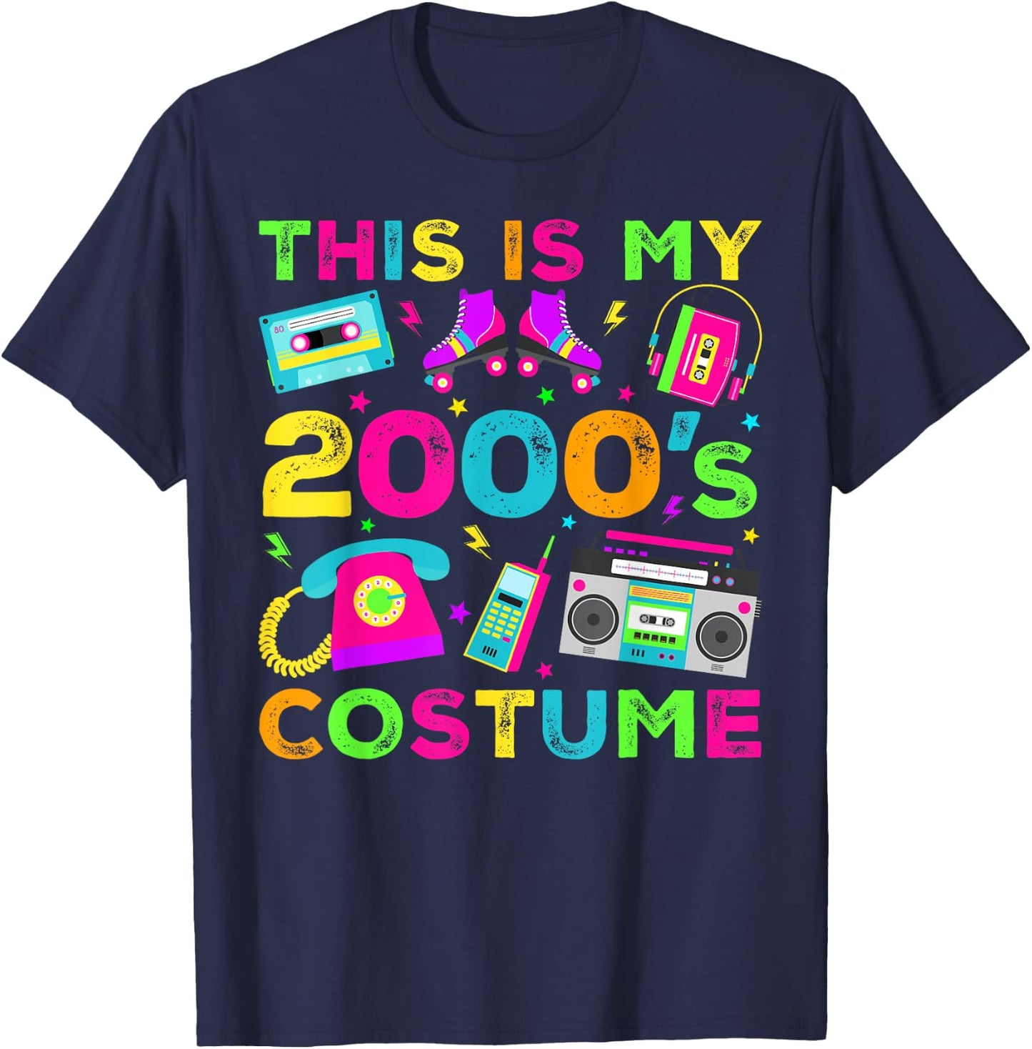 This Is My 2000s Costume 2000's style 2000s Retro Party T-Shirt - T-Shirt | Navy