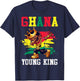Ghana Young King Ghanaian Boy African Proud Ghanaian Flag T-Shirt - T-Shirt | Navy