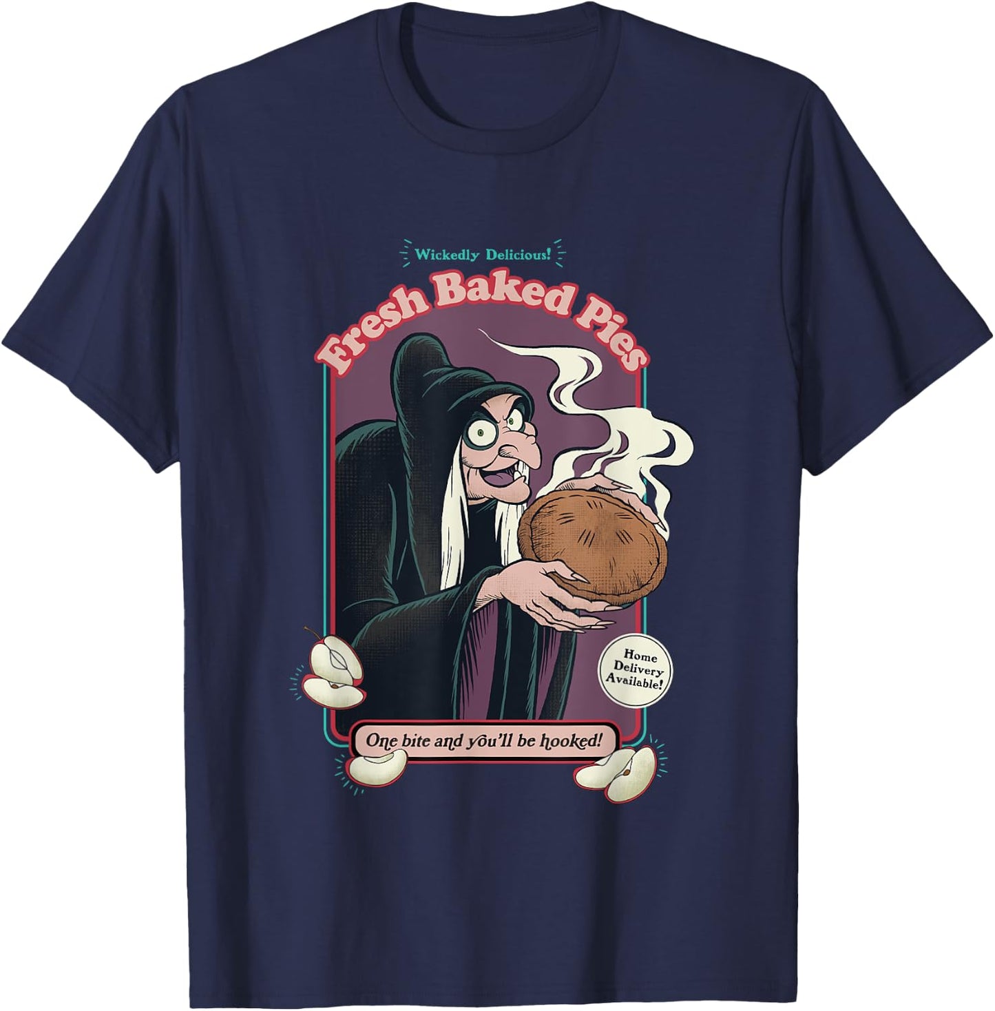 Disney Villains Evil Queen One Bite And You'll Be Hooked! T-Shirt - T-Shirt | Navy