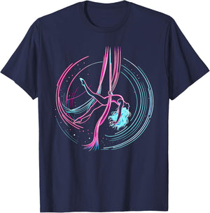Aerial Yoga Gift An Aerialist -Adult Yoga Black Short Sleeve Small T-Shirt - T-Shirt | Navy