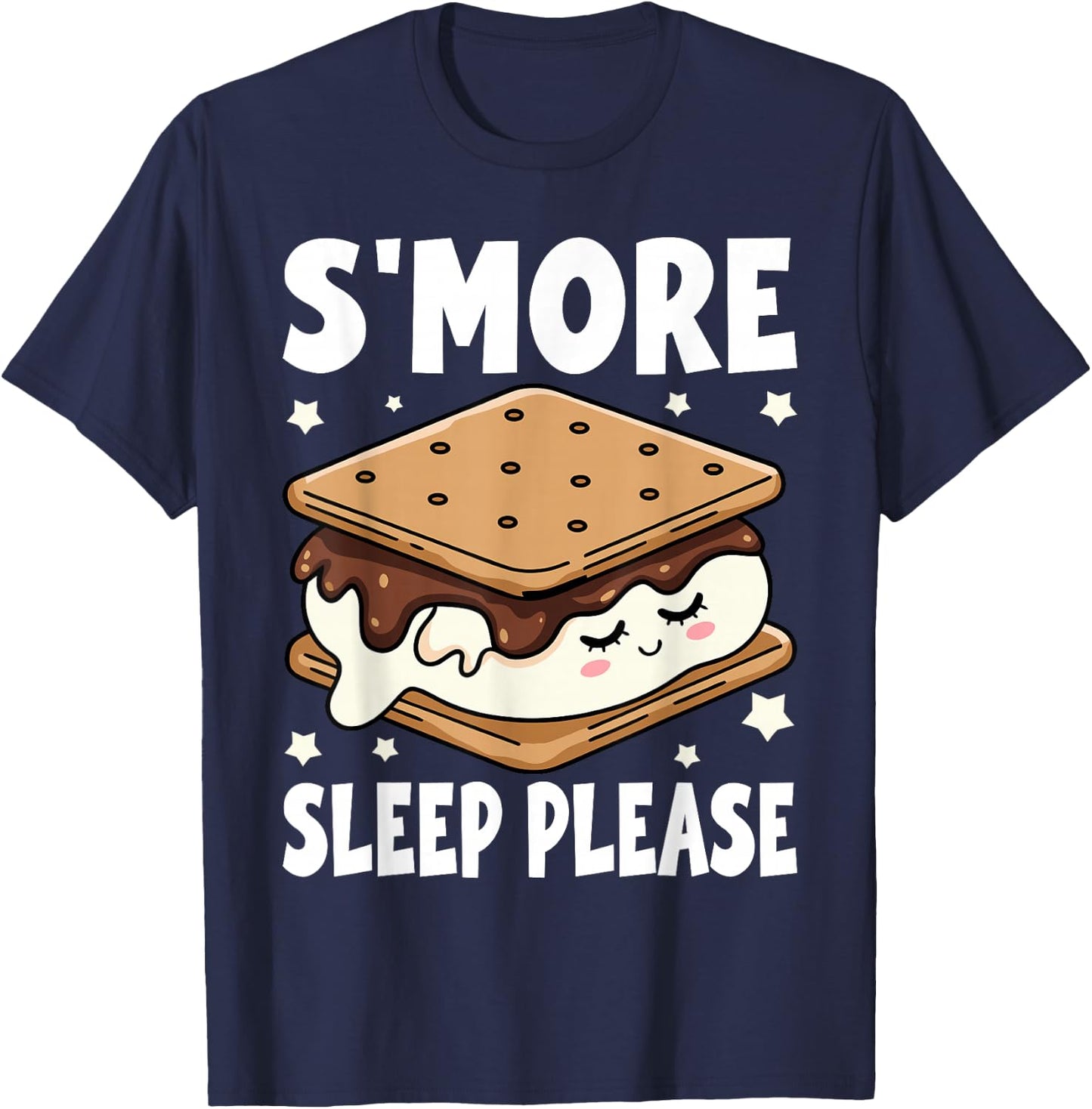 S'more Sleep I Marshmallow Pajamas for Boys Girls Camping T-Shirt - T-Shirt | Navy