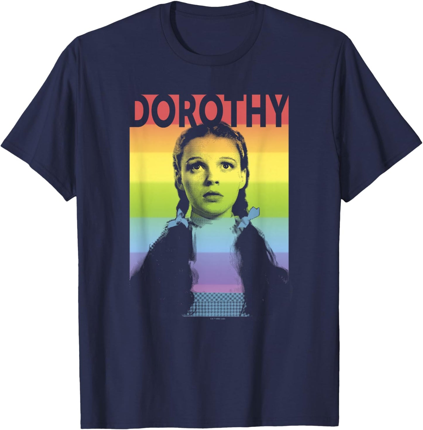 The Wizard of Oz Pride Dorothy Rainbow Poster T-Shirt - T-Shirt | Navy