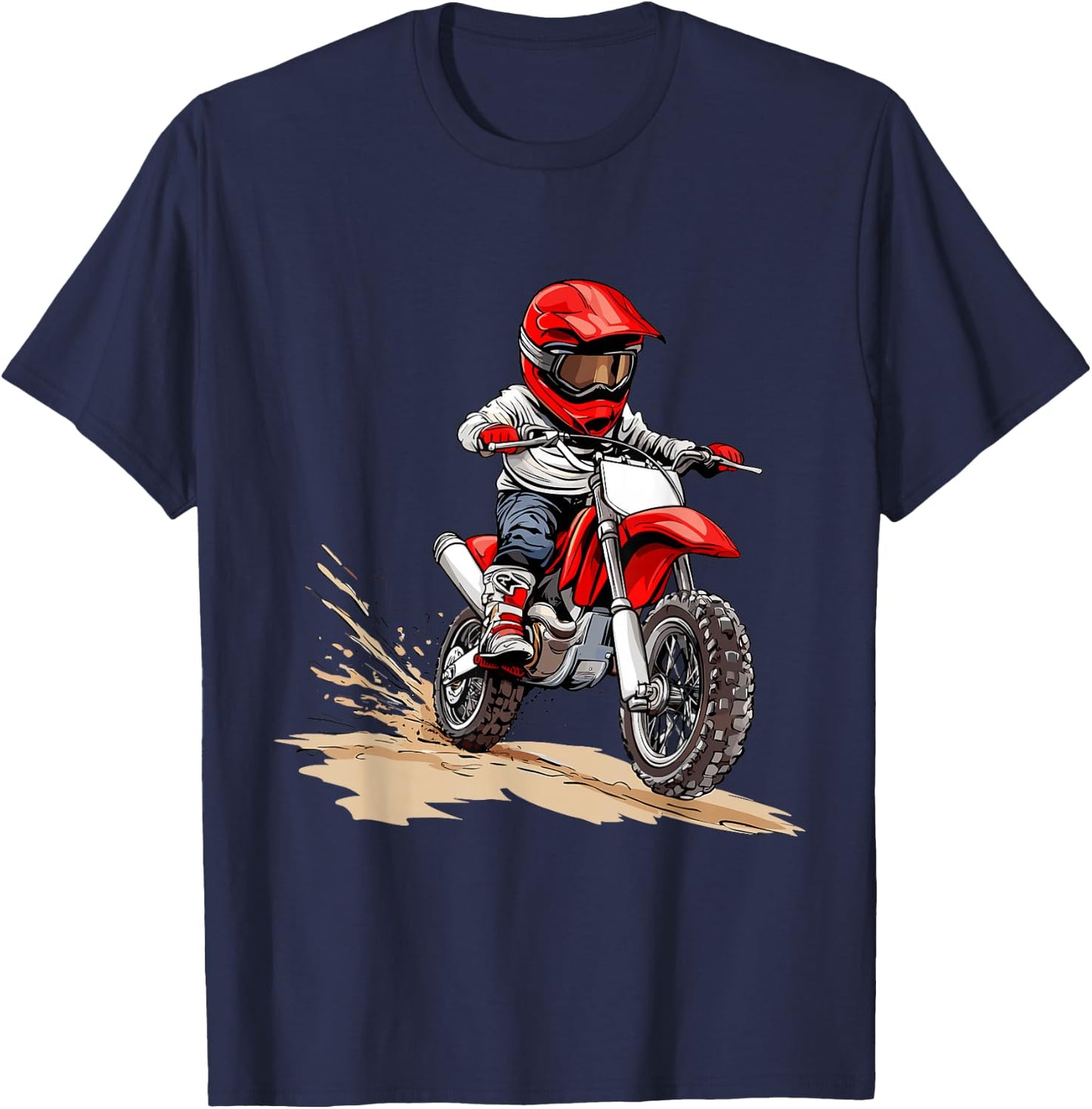 Kids Dirt Bike T-Shirt - T-Shirt | Navy