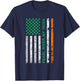 Pearl River New York Irish American Ireland US Flag Women Kids Men T-Shirt - T-Shirt | Navy