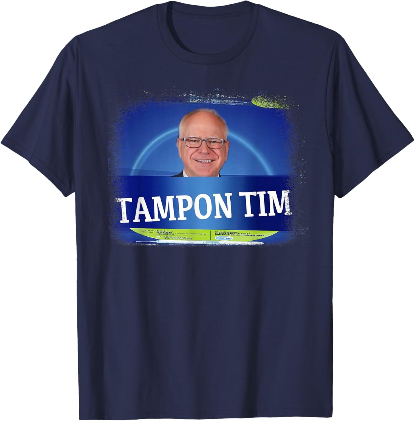 TamponTim Tampon Tim Funny Kamala's Vice President Tim Walz T-Shirt - T-Shirt | Navy