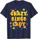 Bingo Player CRAZY BINGO LADY Funny Bingo Women T-Shirt - T-Shirt | Navy