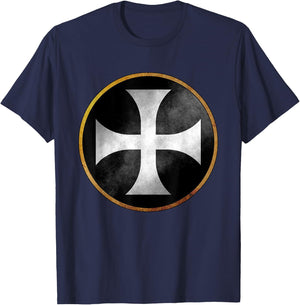 Knights Templar Cross T-Shirt - T-Shirt | Navy