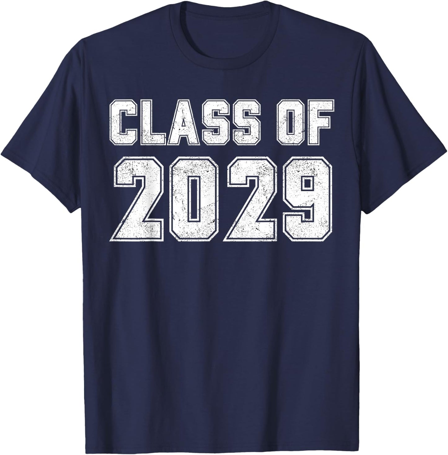 Class of 2029 Vintage Freshman Class 2029 Senior Graduation T-Shirt - T-Shirt | Navy
