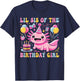 Lil Sister Of the Birthday Axolotl Girl Matching Family T-Shirt - T-Shirt | Navy