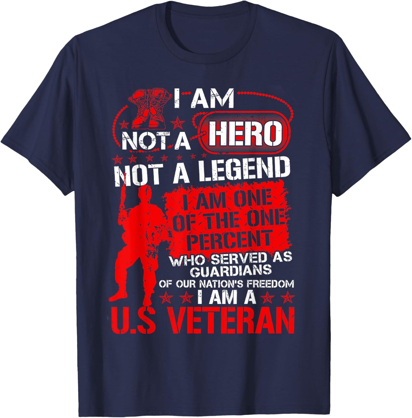 I Am Not A Hero Not A Legend I Am One Of The One Percent T-Shirt - T-Shirt | Navy