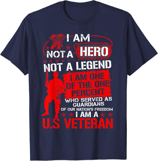 I Am Not A Hero Not A Legend I Am One Of The One Percent T-Shirt - T-Shirt | Navy