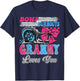 Burnouts or Bows Granny Loves You Gender Reveal Party T-Shirt - T-Shirt | Navy