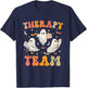 Therapy Team Halloween SLP OT PT Spooky Ghost Speech Therapy T-Shirt - T-Shirt | Navy
