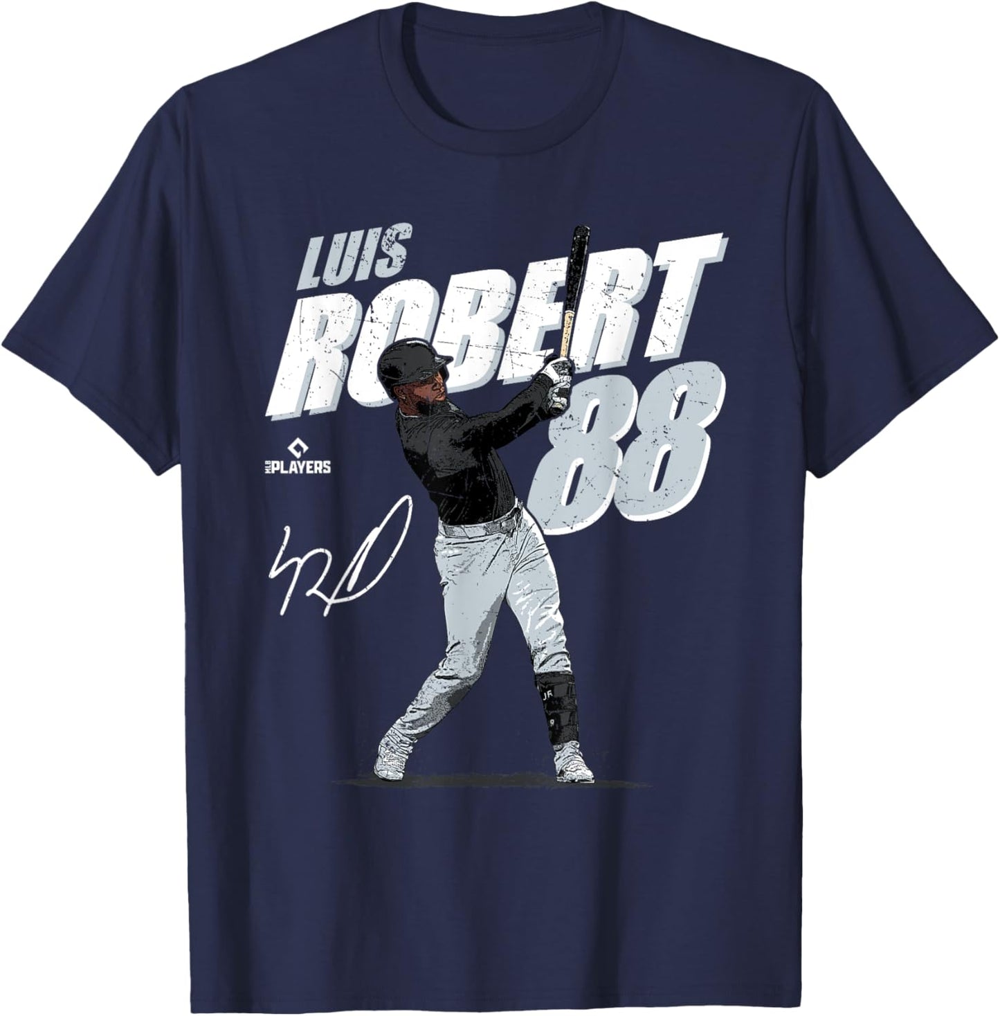 Luis Robert | Chicago Baseball Players | MLBLRT3001 T-Shirt - T-Shirt | Navy